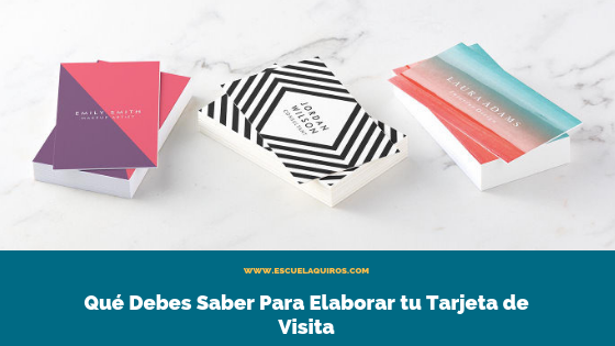 Consejos Tarjeta de Visita Quiros Escuela de Masaje